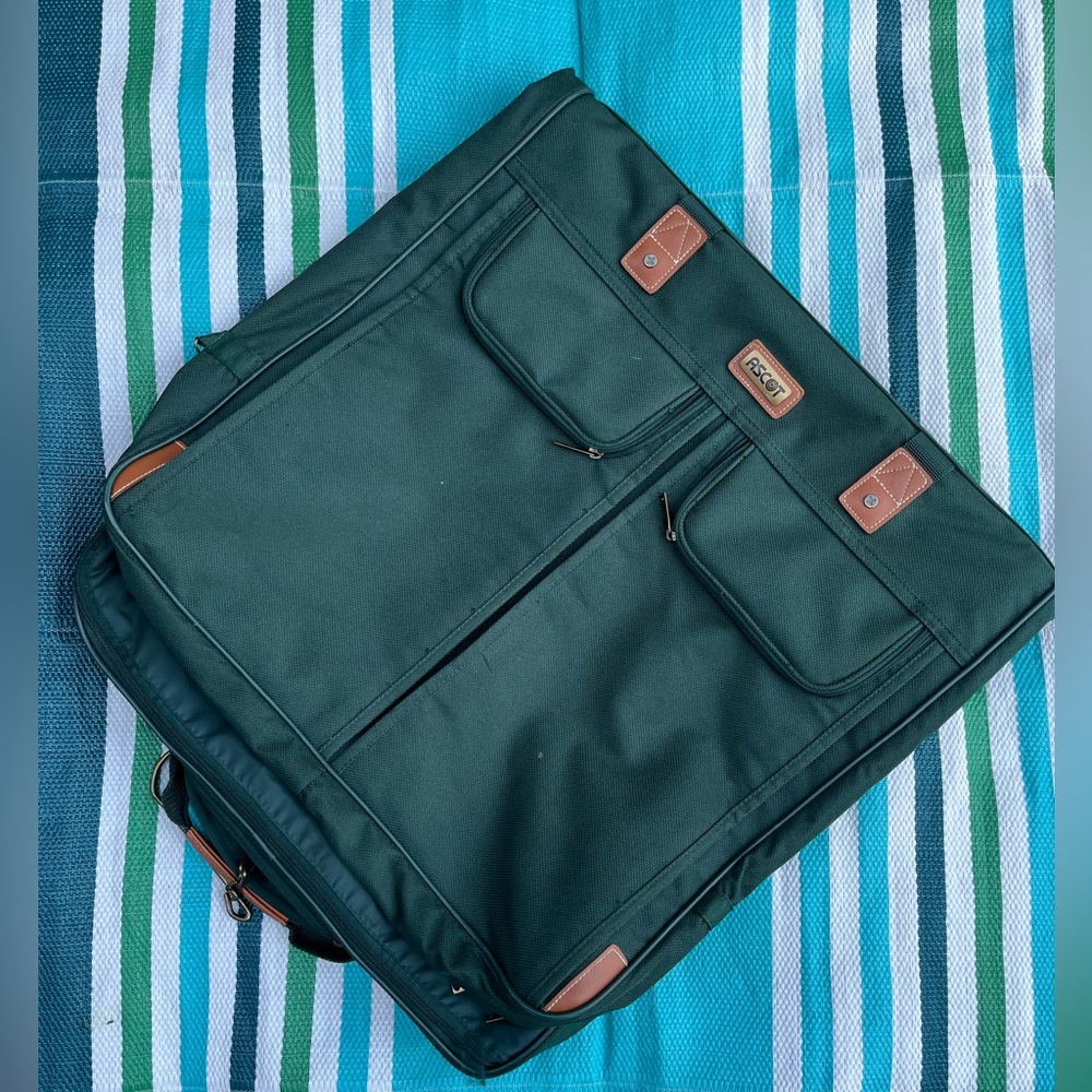 🎉✨ ASCOT Dark Olive Green Travel Garment Suitcase Bag